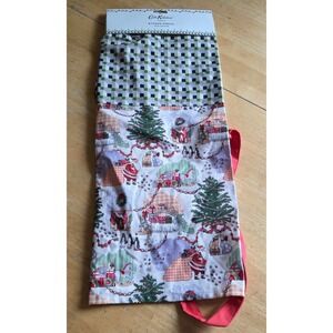 NEW Cath Kidston Dolls House Christmas Bib Cotton Apron Cath Check Holiday OSFM